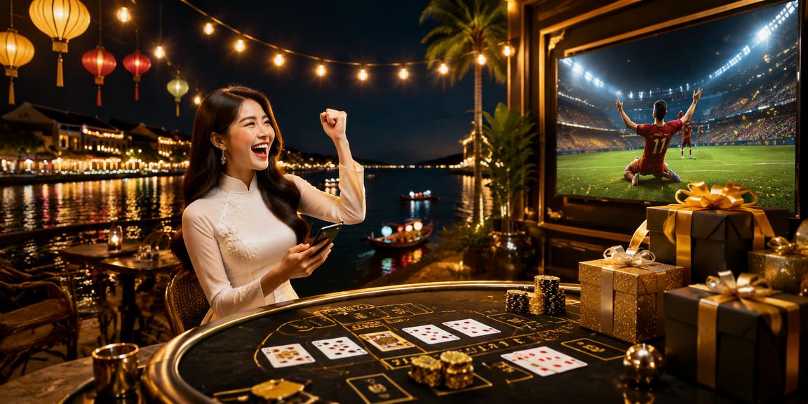 Không khí chơi baccarat trực tuyến mang nét văn hóa Hội An với trang phục áo dài